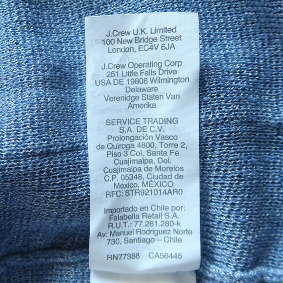 J.Crew Linen Viscose Long Open Front Cardigan Duster Sweater Blue XL Lagenlook - Picture 6 of 7